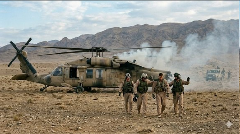 Подбитый UH-60 Black Hawk в Иране. Вероятно ИИ