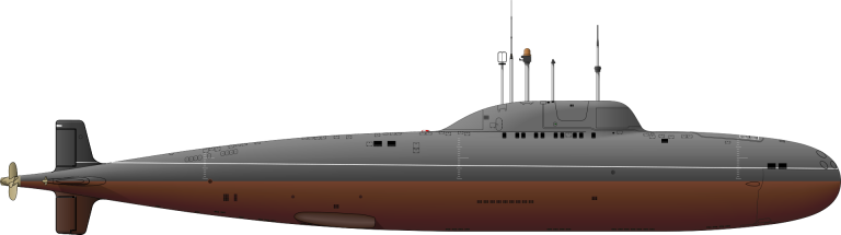 Схематичное изображение подводной лодки проекта 705 «Лира». Авторство: By Mike1979 Russia - Own work, CC BY-SA 3.0, https://commons.wikimedia.org/w/index.php?curid=8367940