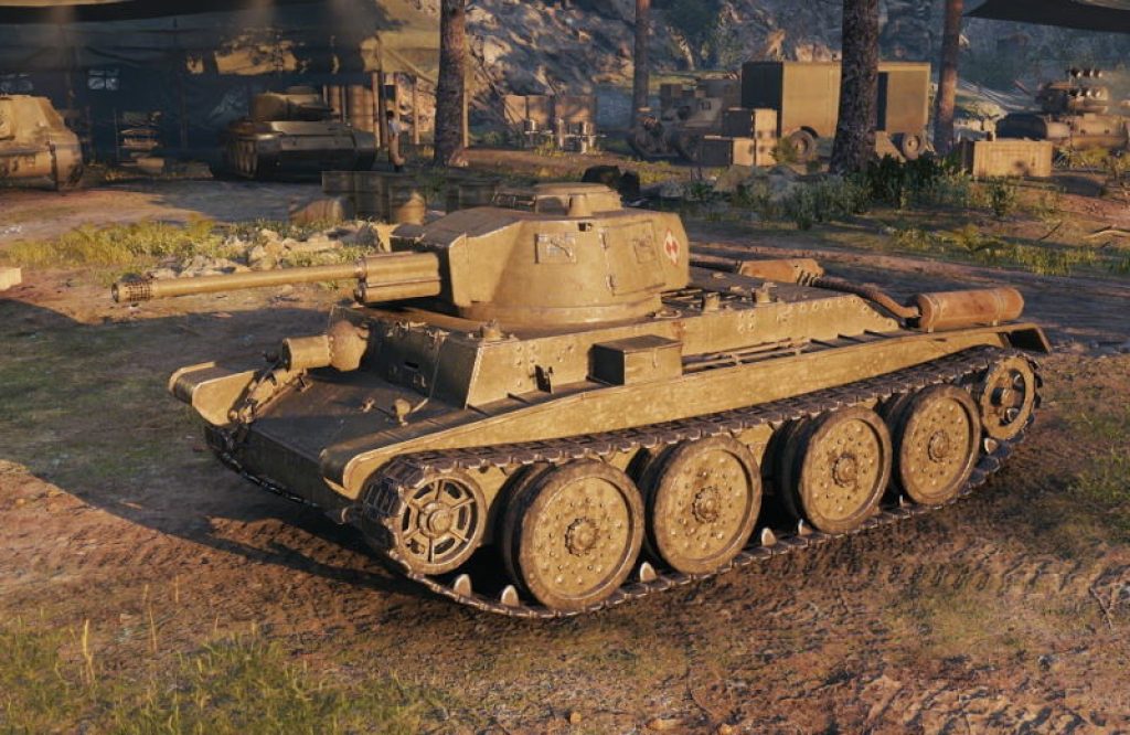 14TP with an enlarged turret and the 47mm wz. 39 gun in the game *World of Tanks*